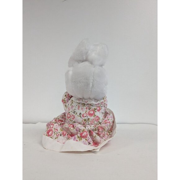 Vintage Easter Creations Bunny Mother And Baby Floral Dress Stuffed Animal 13" - Picture 2 of 4